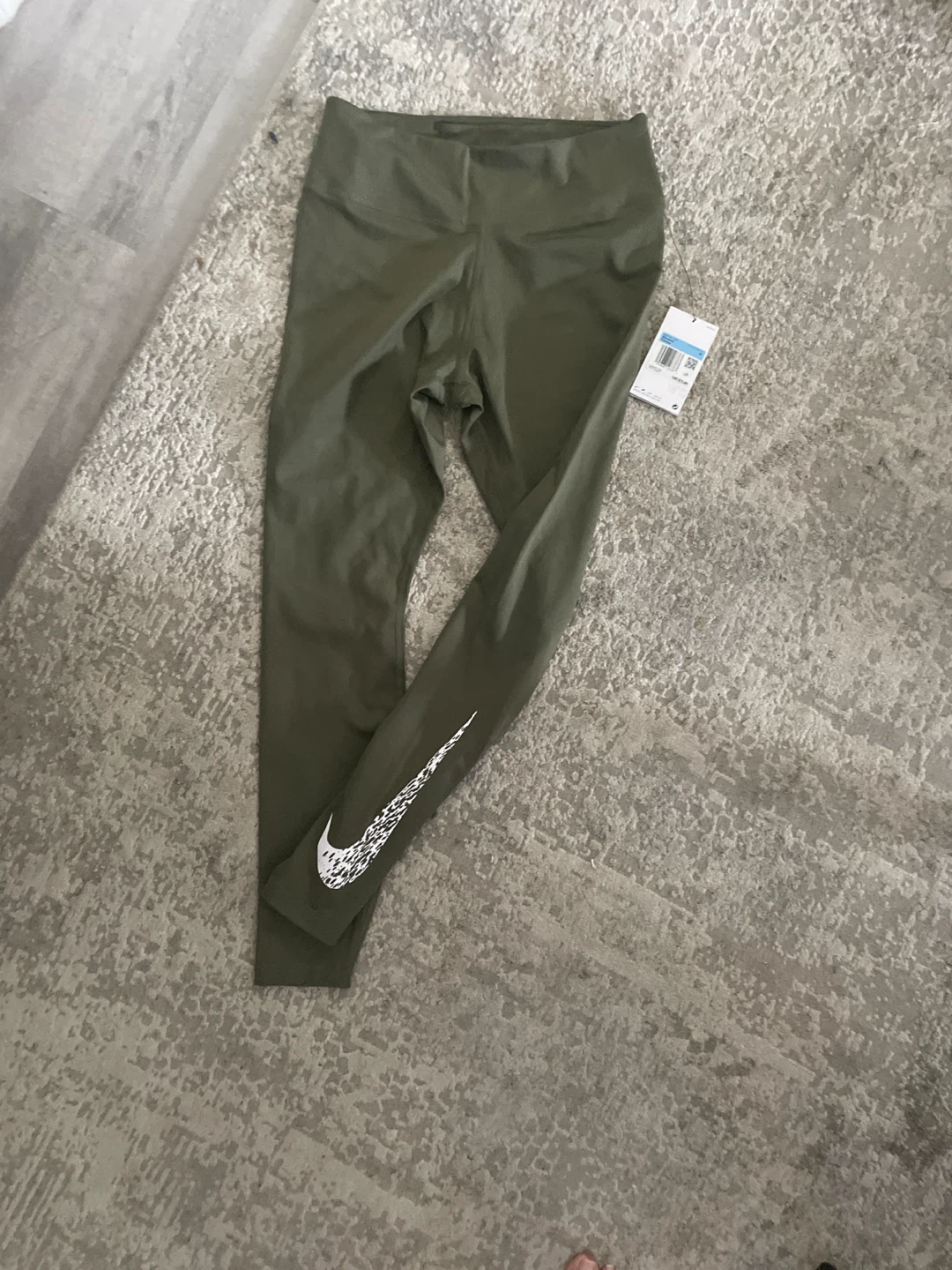 Nike Dri-Fit Women's Leggings - Olive Green, Size M