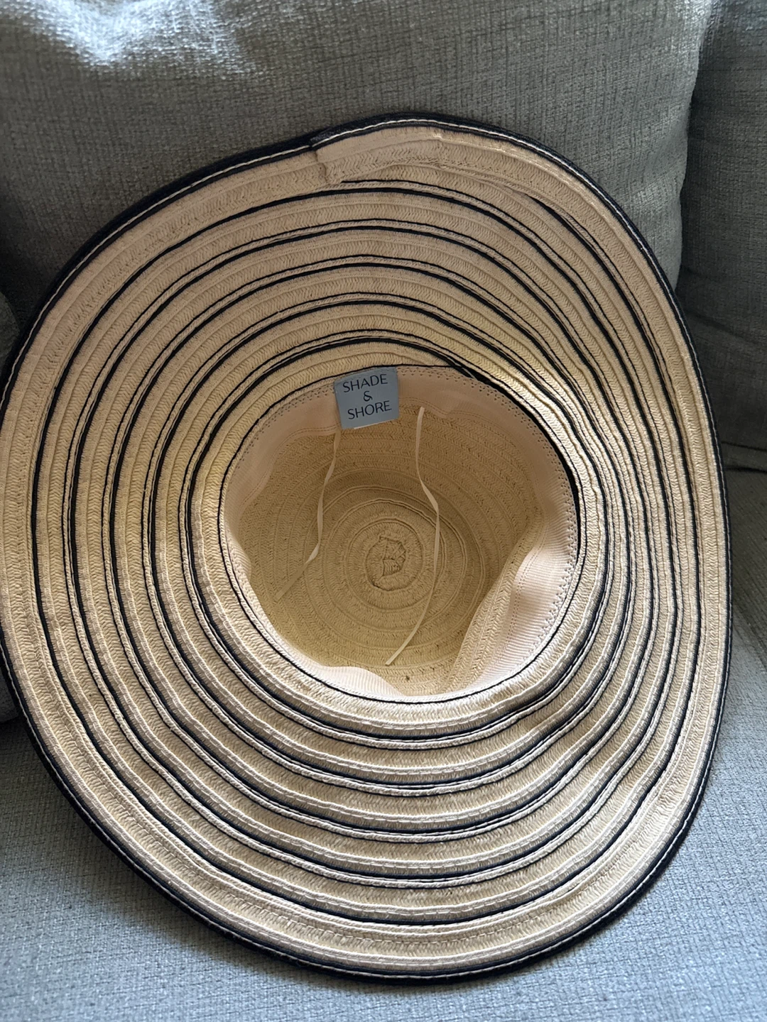 Shade & Shore Wide Brim Striped Straw Hat - photo 2