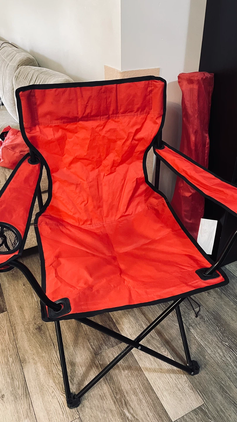 3 Ozark Trail Red Folding Camp Chairs