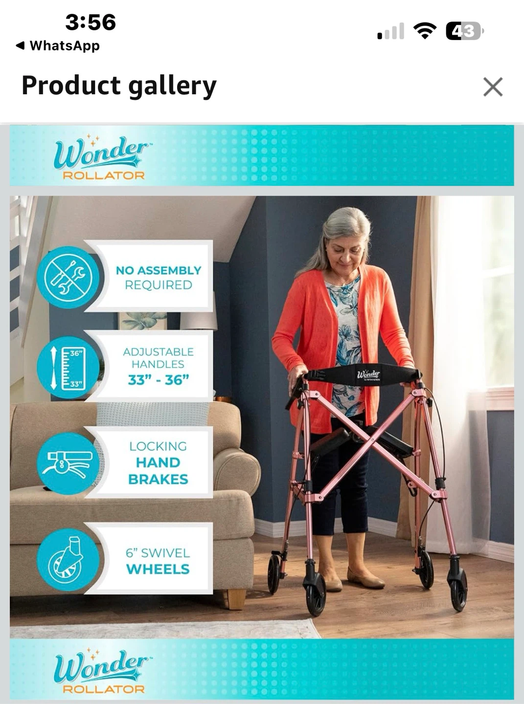 brand new Wonder Rollator Folding Walker - photo 4