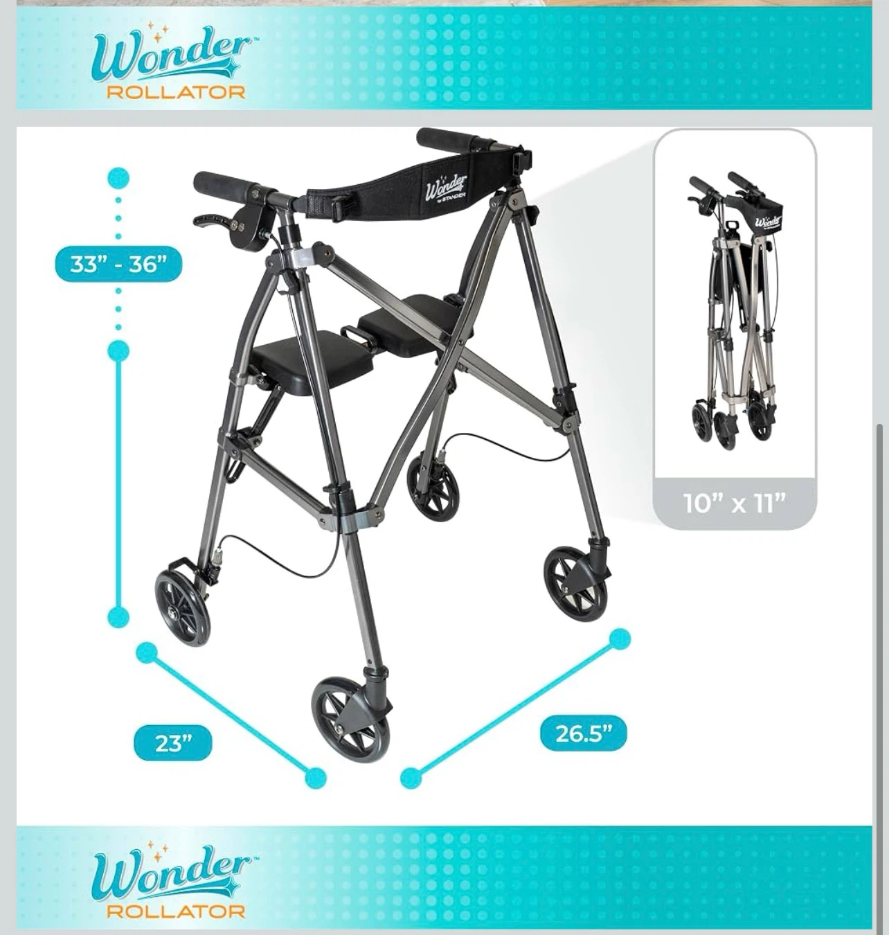 brand new Wonder Rollator Folding Walker - photo 5