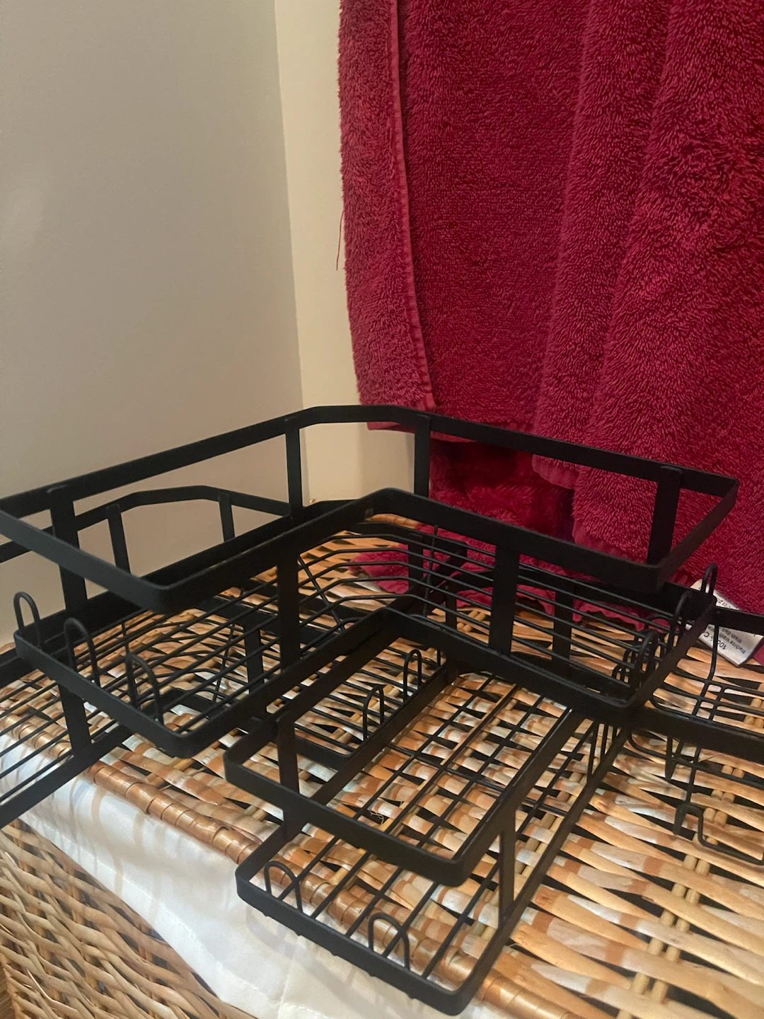 Black Metal Corner Shower Caddy Organizer - photo 4