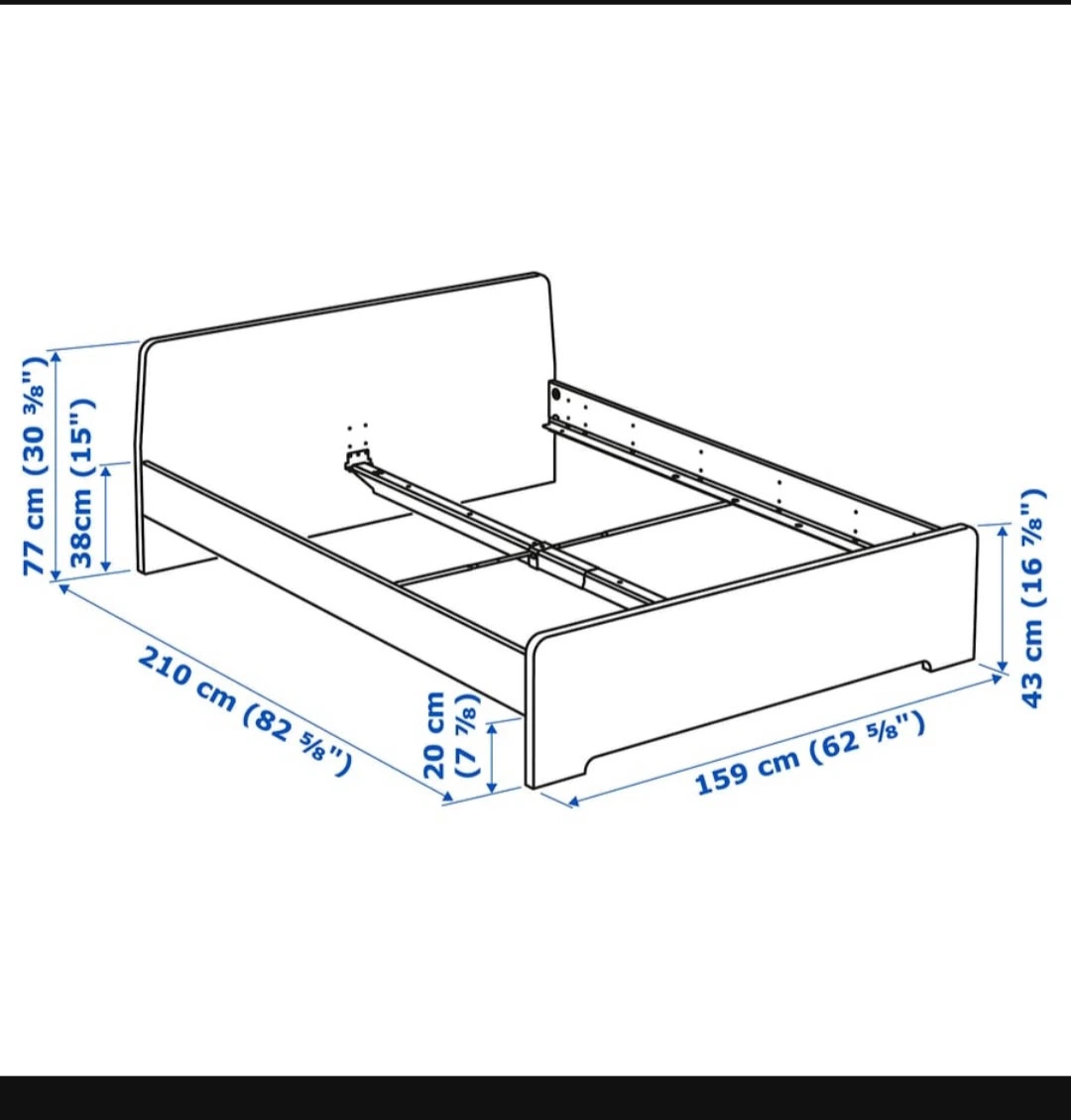 IKEA Queen-Size Bed Frame - photo 2