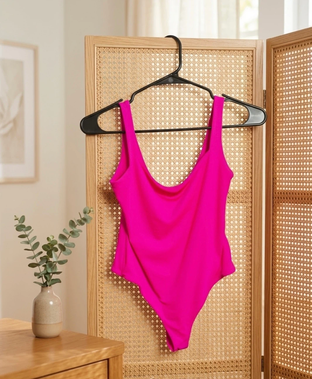 Hot Pink One-Piece Swimsuit size M