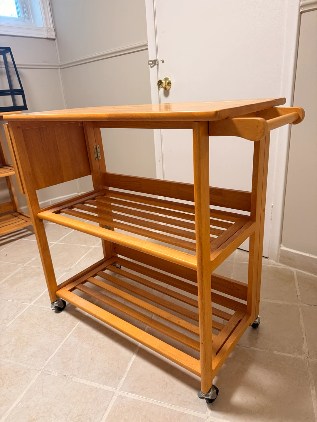 Solid Wood Kitchen Island / Trolley – $160 - photo 2