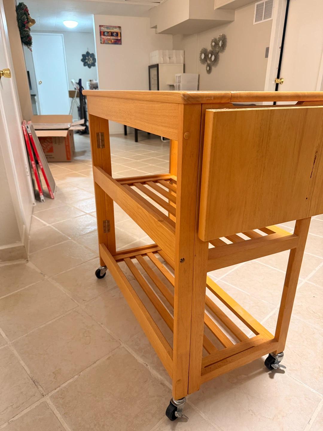 Solid Wood Kitchen Island / Trolley – $160 - photo 3