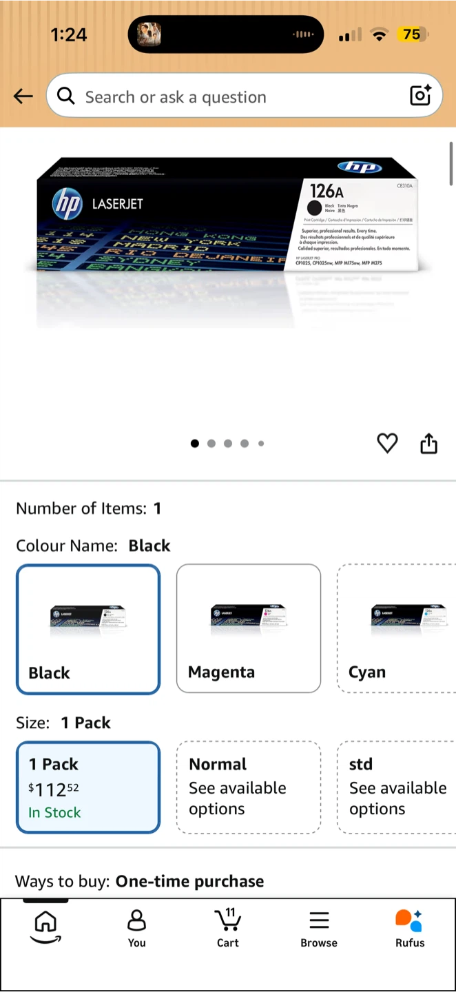 HP LaserJet 126A Black Toner Cartridge Dual Pack