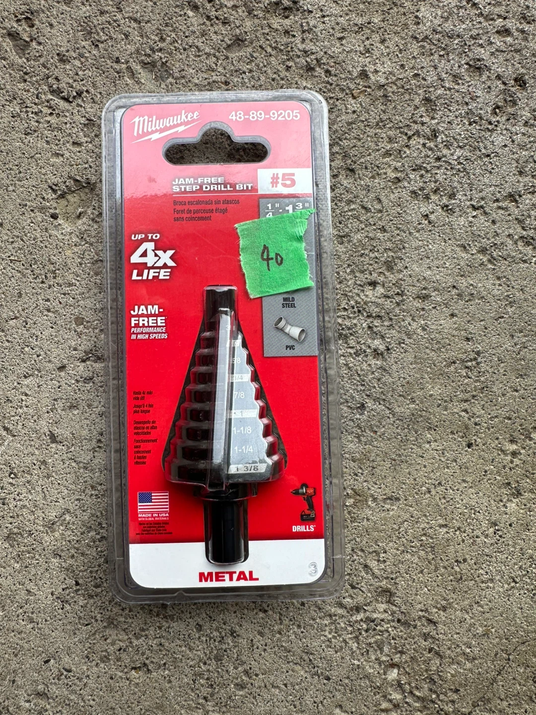 Milwaukee Step Drill Bit Set #4 and #5