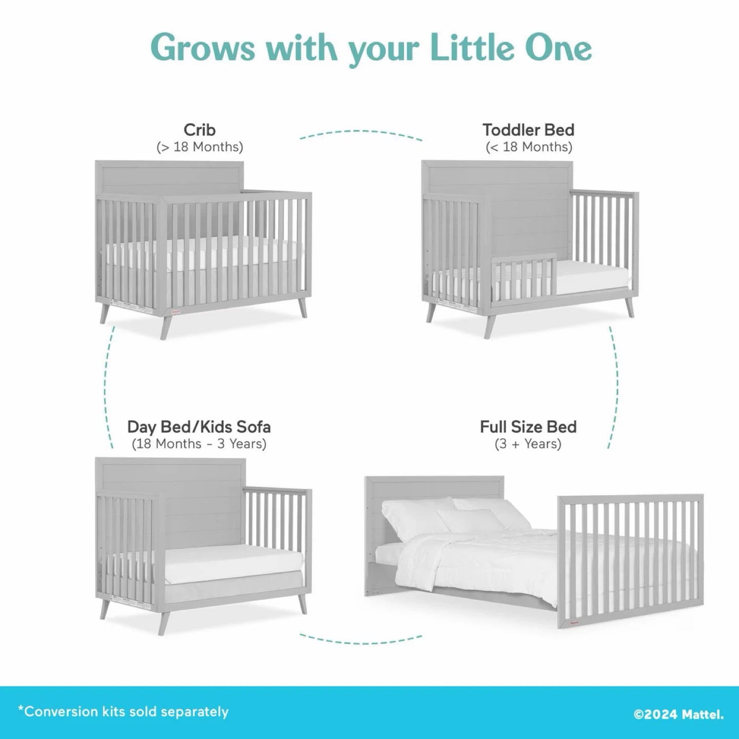 Fisher-Price Sanibel 5-in-1 Convertible Crib - photo 3