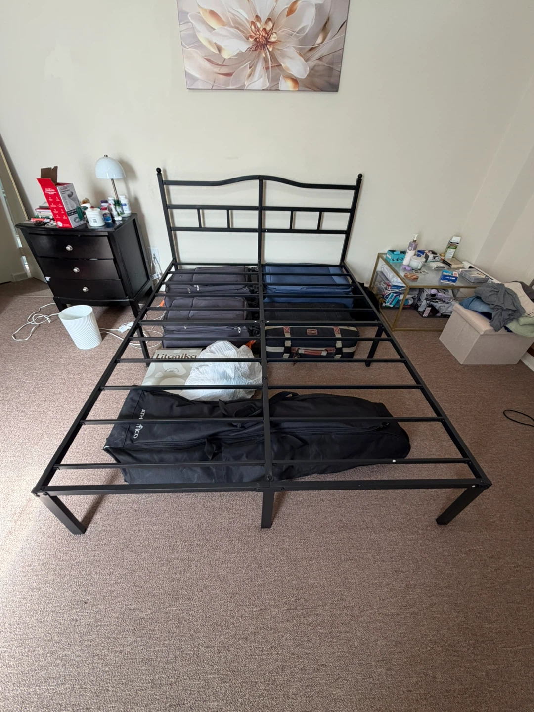 SHOANED Queen Size Metal Bed Frame with Headboard - photo 2