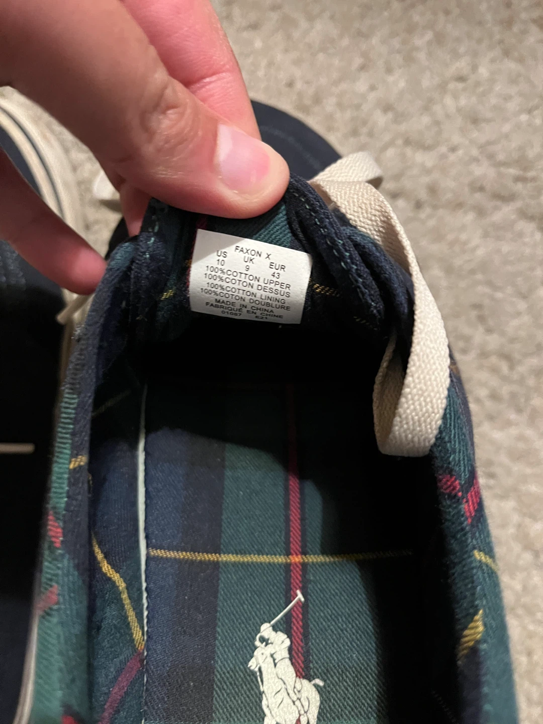 Polo Ralph Lauren Faxon X Navy Sneakers Size 10 - photo 2