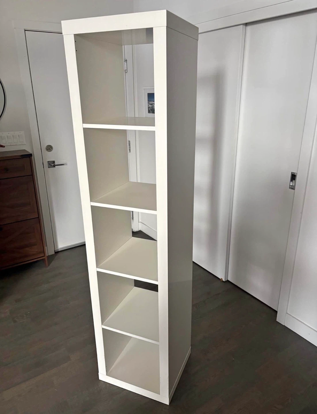 IKEA KALLAX 1x5 white shelf