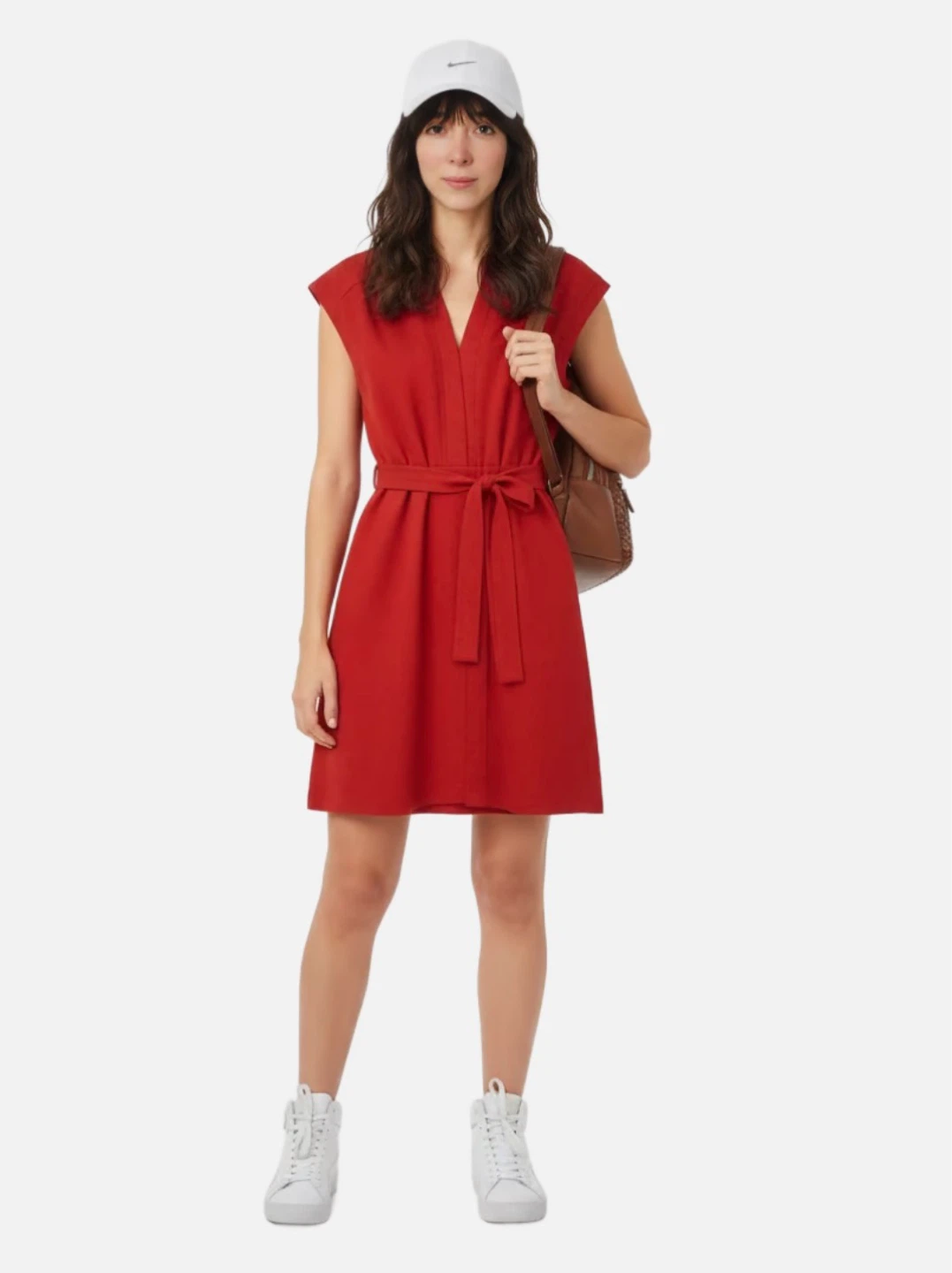 Monteau Los Angeles Red Belted Dress – Size M ❤️