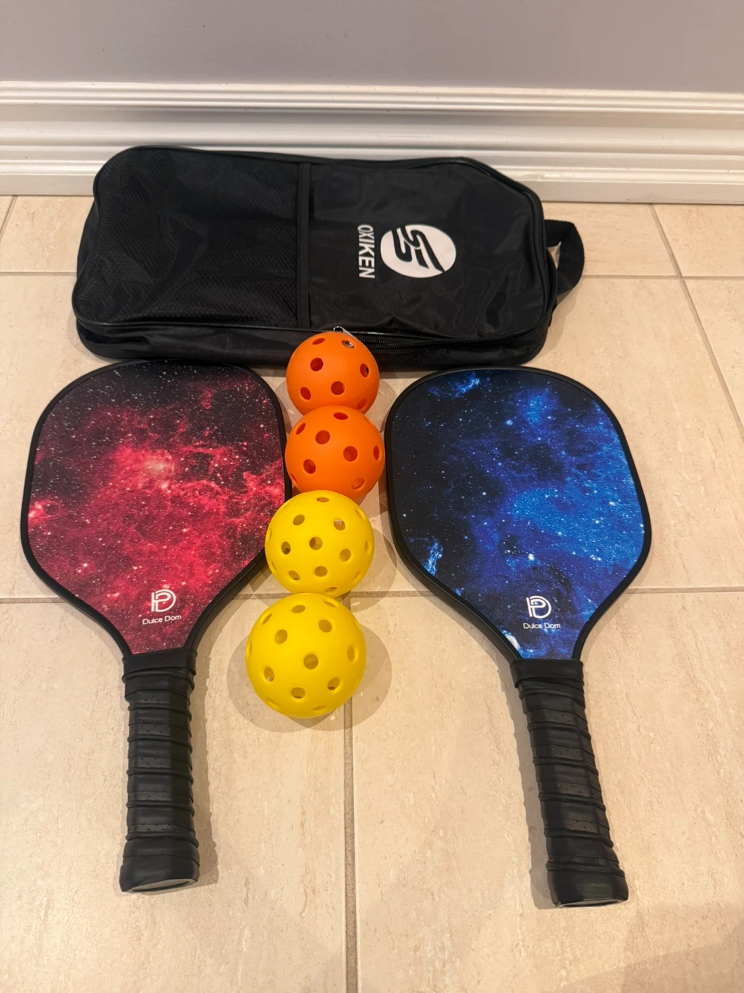 Dulce Dom Pickleball Paddles with Balls and Bag