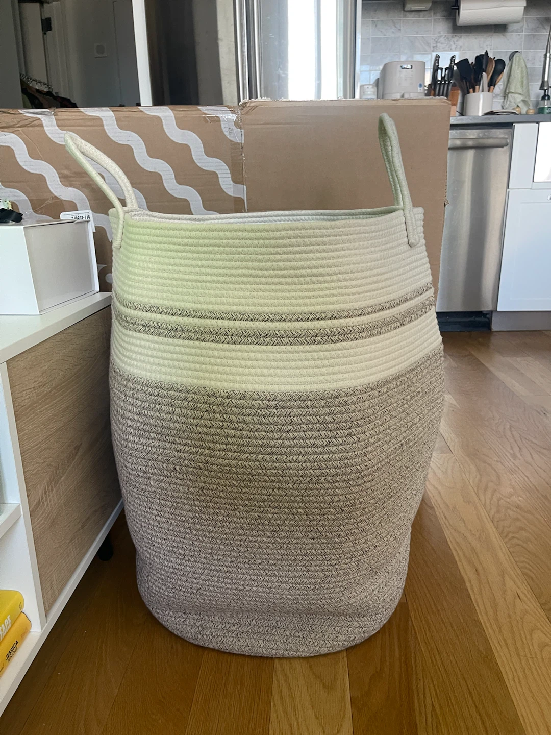 Woven Rope Storage Basket with Handles - photo 2
