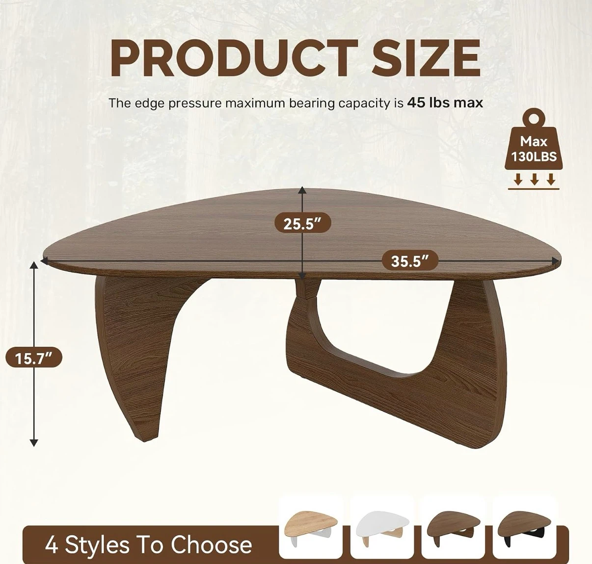 Mid-Century Style Walnut Coffee Table - photo 2