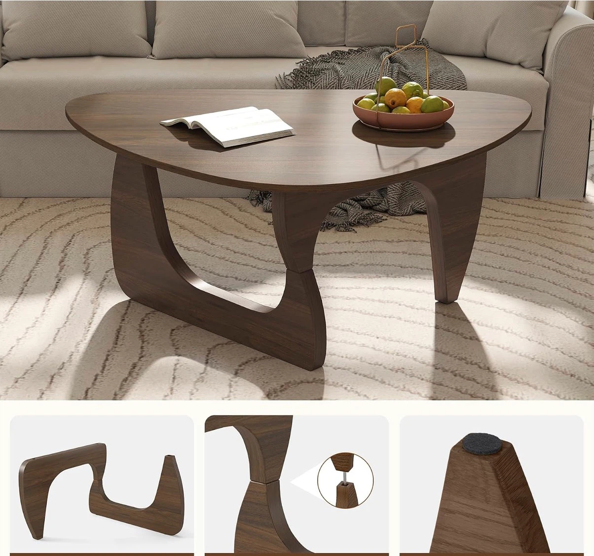 Mid-Century Style Walnut Coffee Table - photo 3