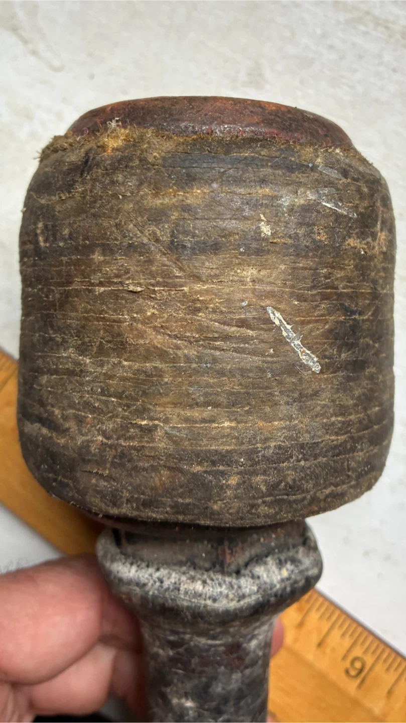 $45 maul Antique Vintage Tool Heavy Rawhide Mallet Metalworking - photo 4