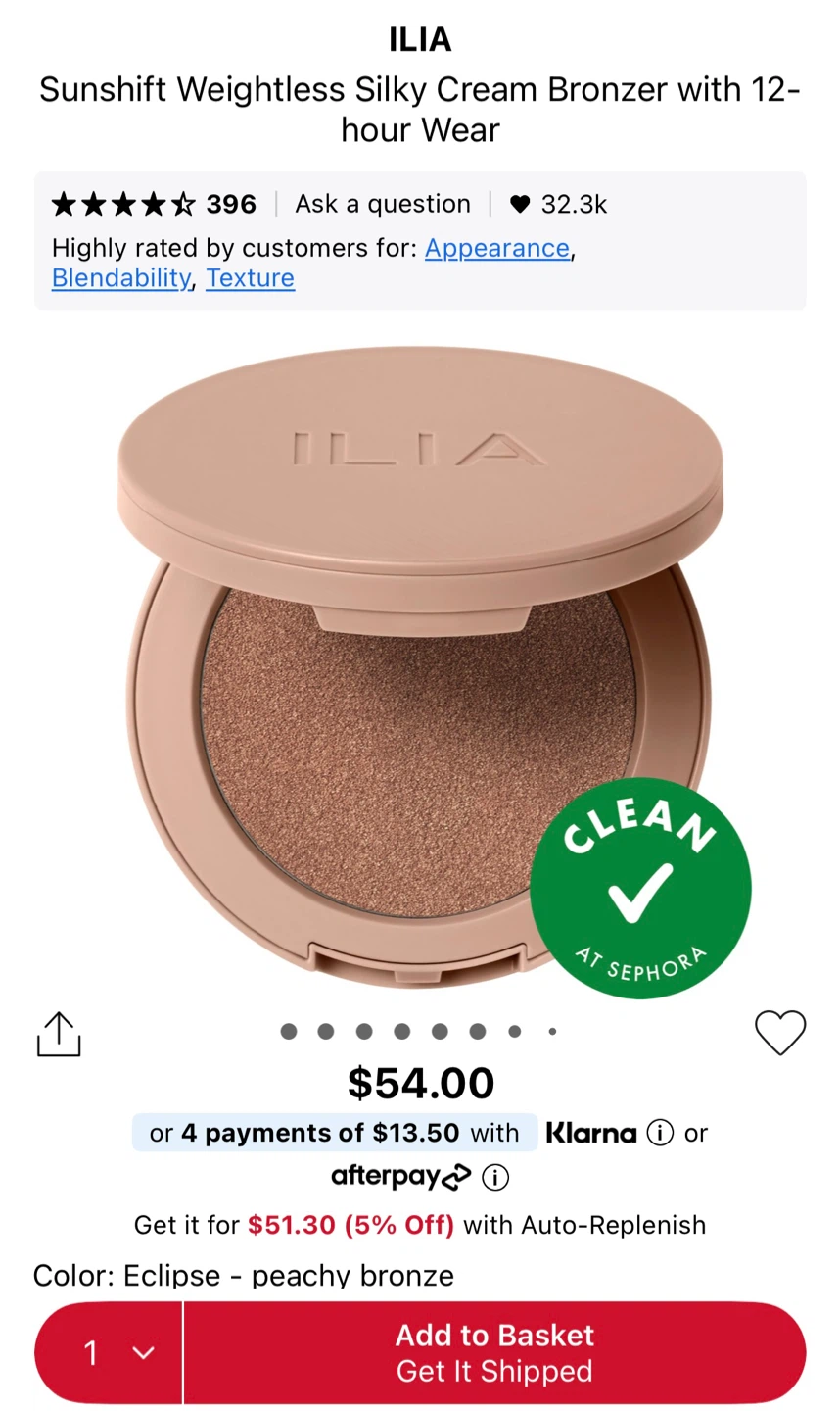 🆕 ILIA Eclipse Sunshift Cream Bronzer - photo 4