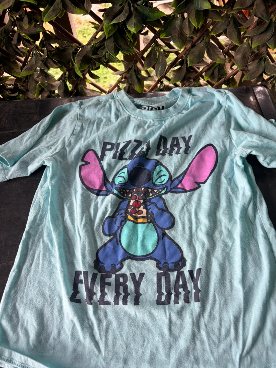 Light Blue Stitch Pizza Day Every Day T-Shirt