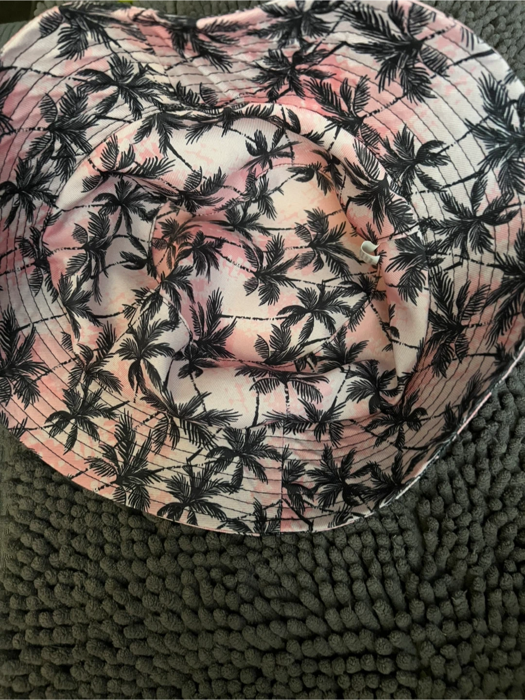 Pink Palm Tree Print Bucket Hat - photo 2