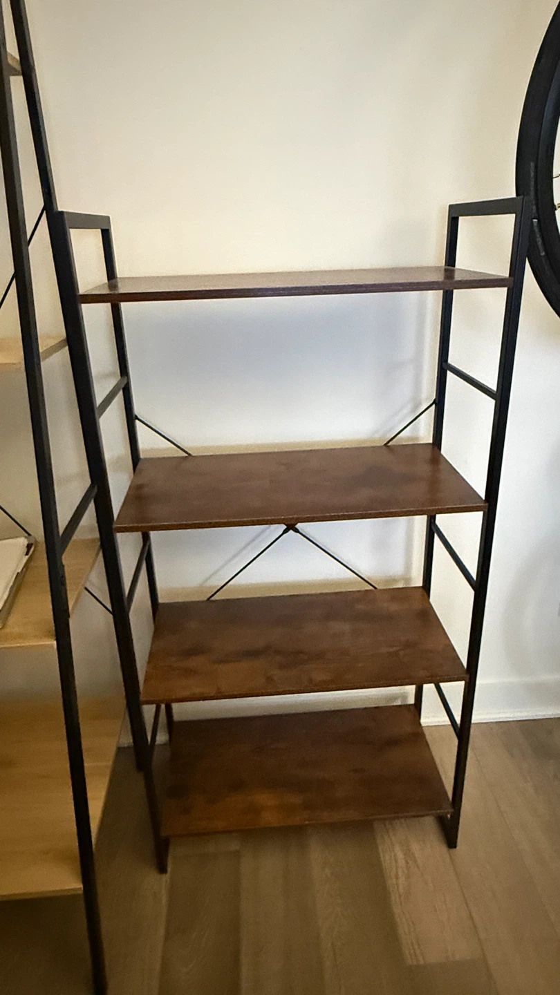 Ladder Bookshelf - Wood and Metal