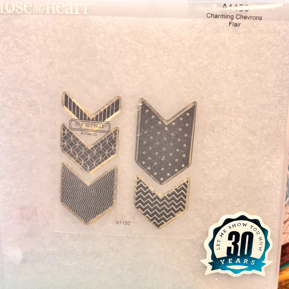 CTMH Charming Chevrons Flair Scrapbooking Embellishments A1150