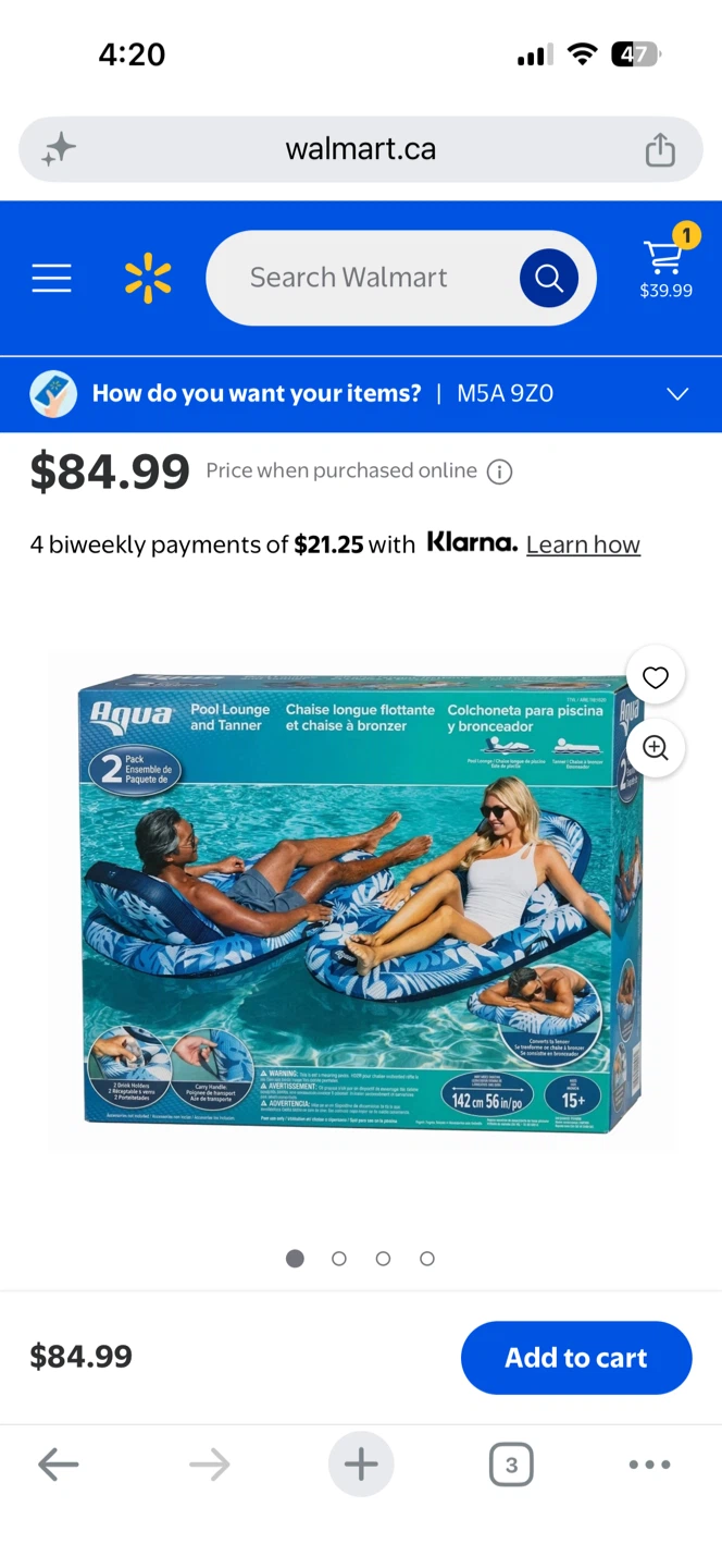 Aqua Pool Lounge and Tanner 2 Pack