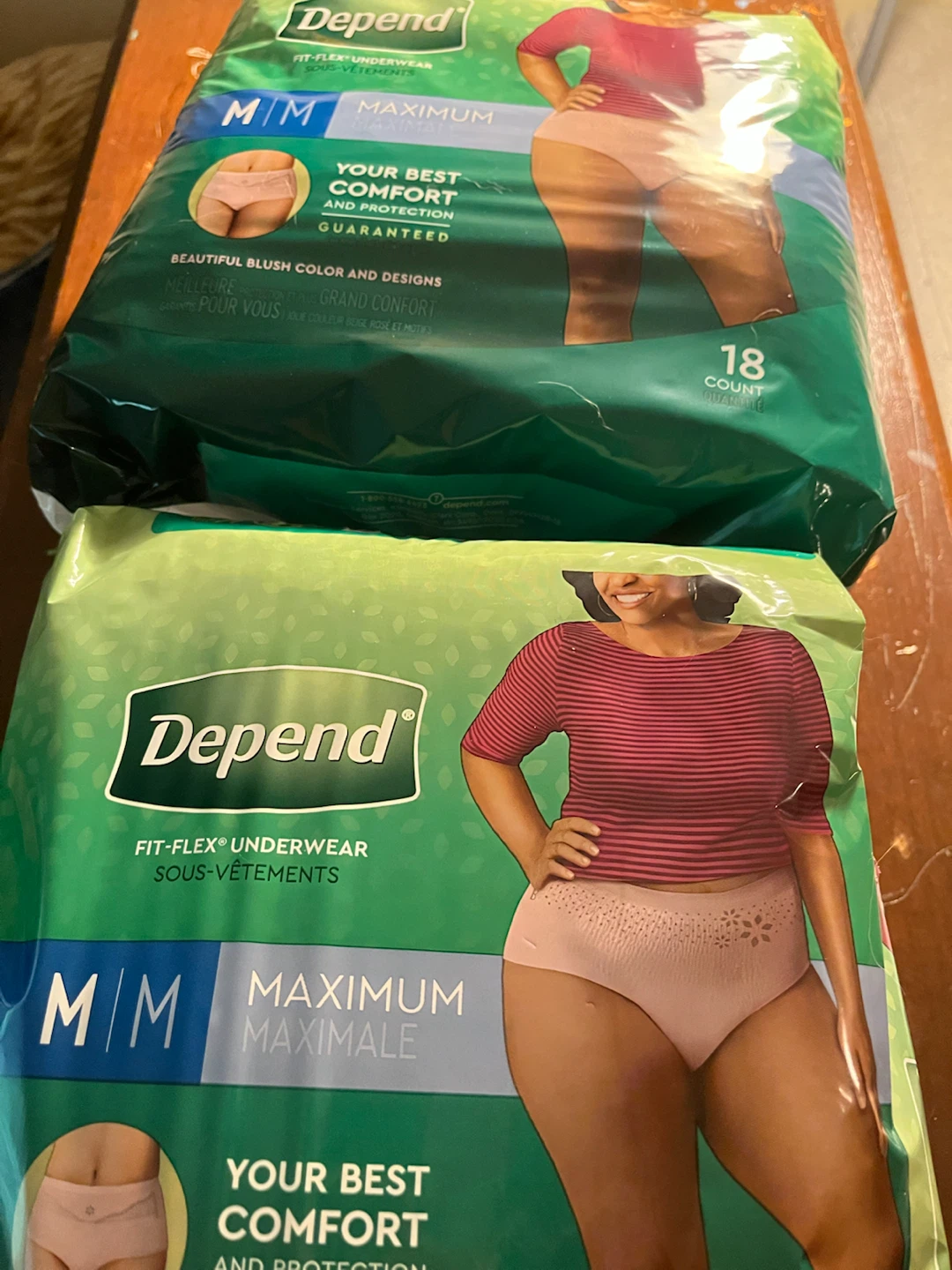 Depends Fit-Flex Underwear Maximum Absorbency Size M - 18 Count