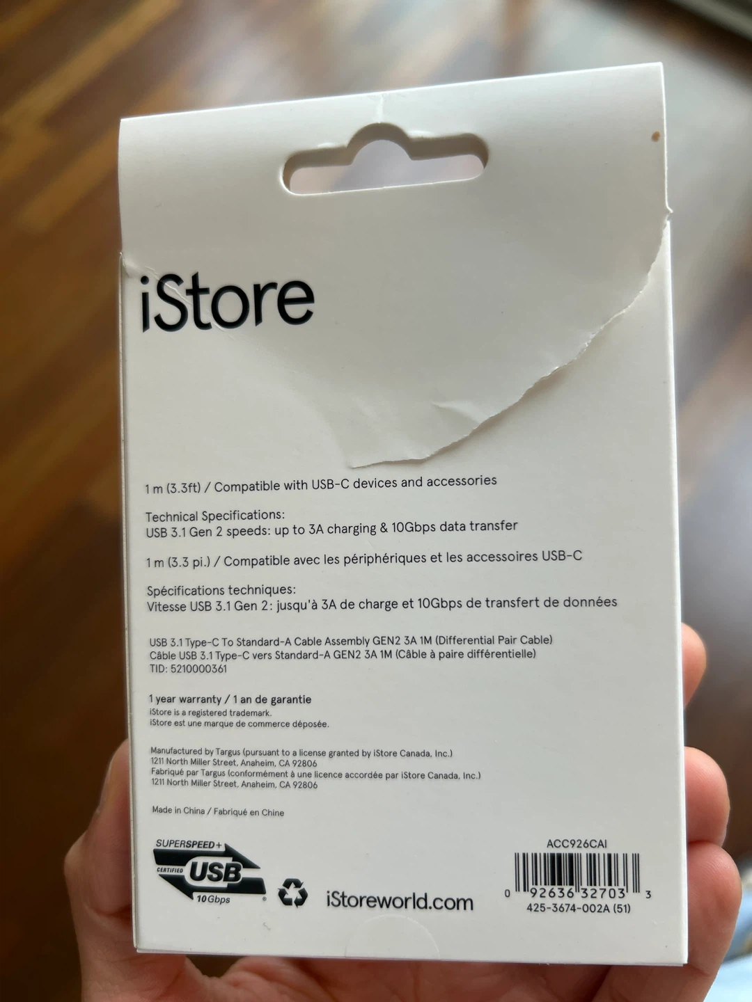 iStore USB-C to USB-A Cable 1m (new) - photo 2