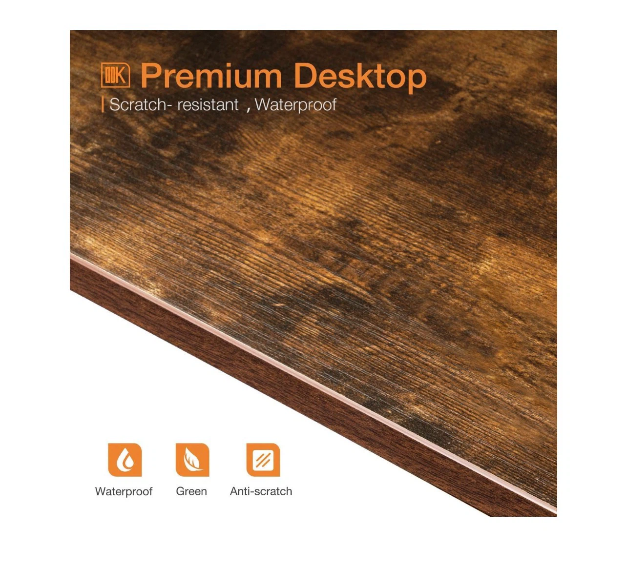 Brand new. Rustic Brown Computer Desk with Shelves - photo 2