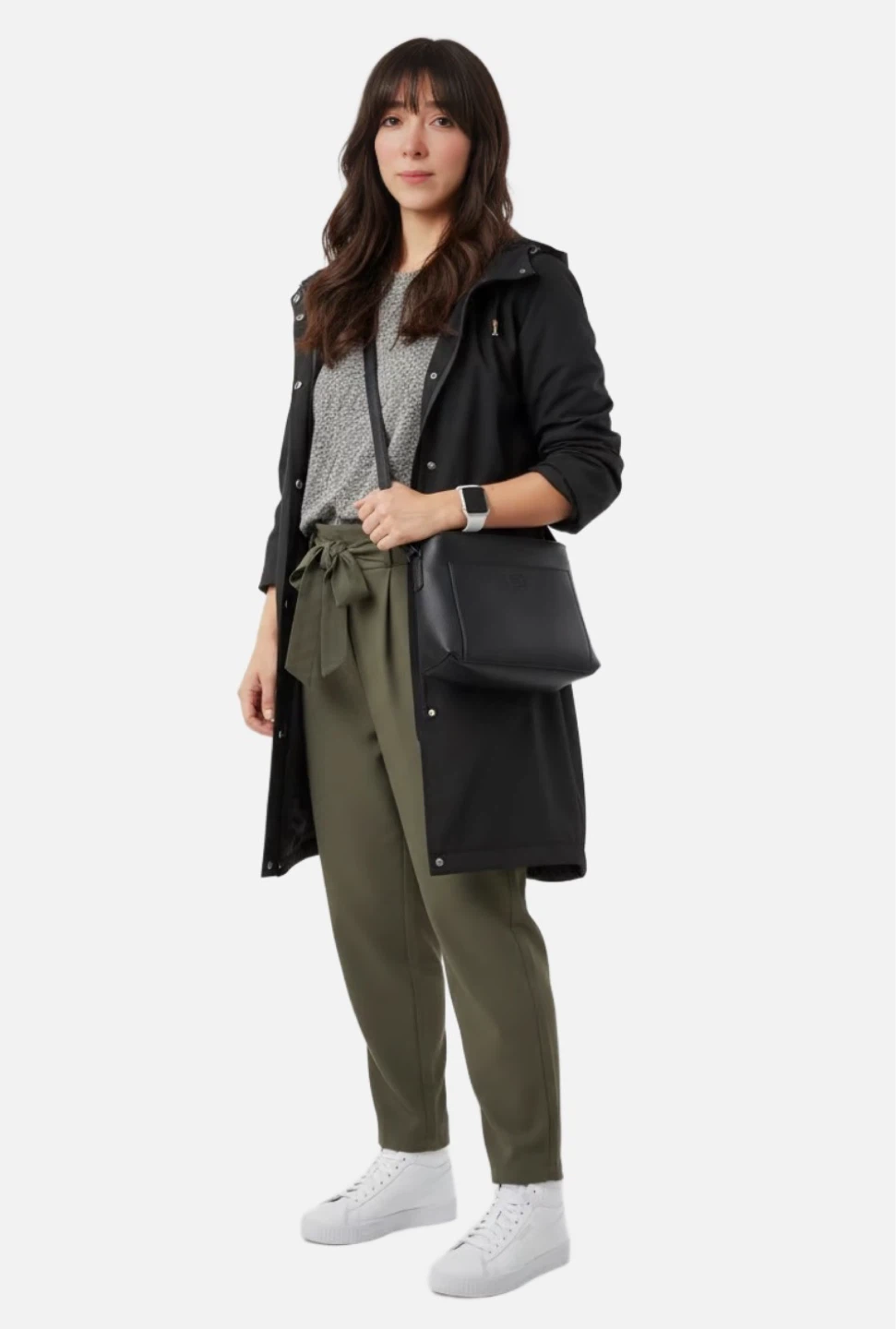 PrettyLittleThing Olive Green High-Waisted Pants – Size 4 💚
