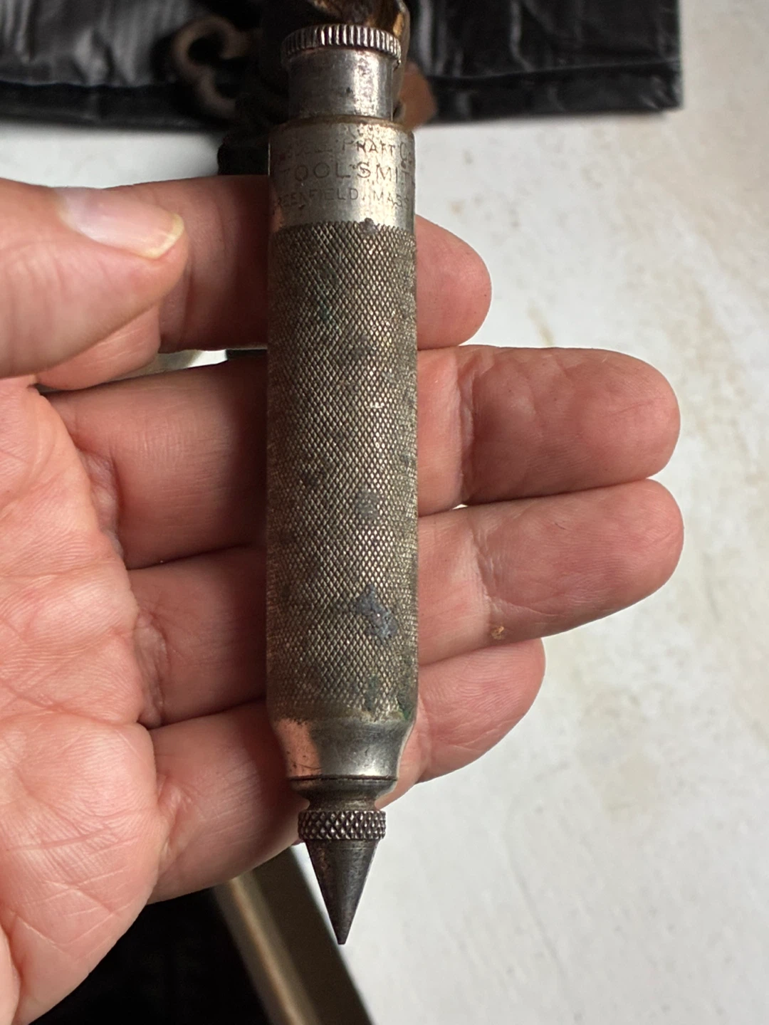 Antique vintage Metalworking Tool  Steel Centre Prick Punch