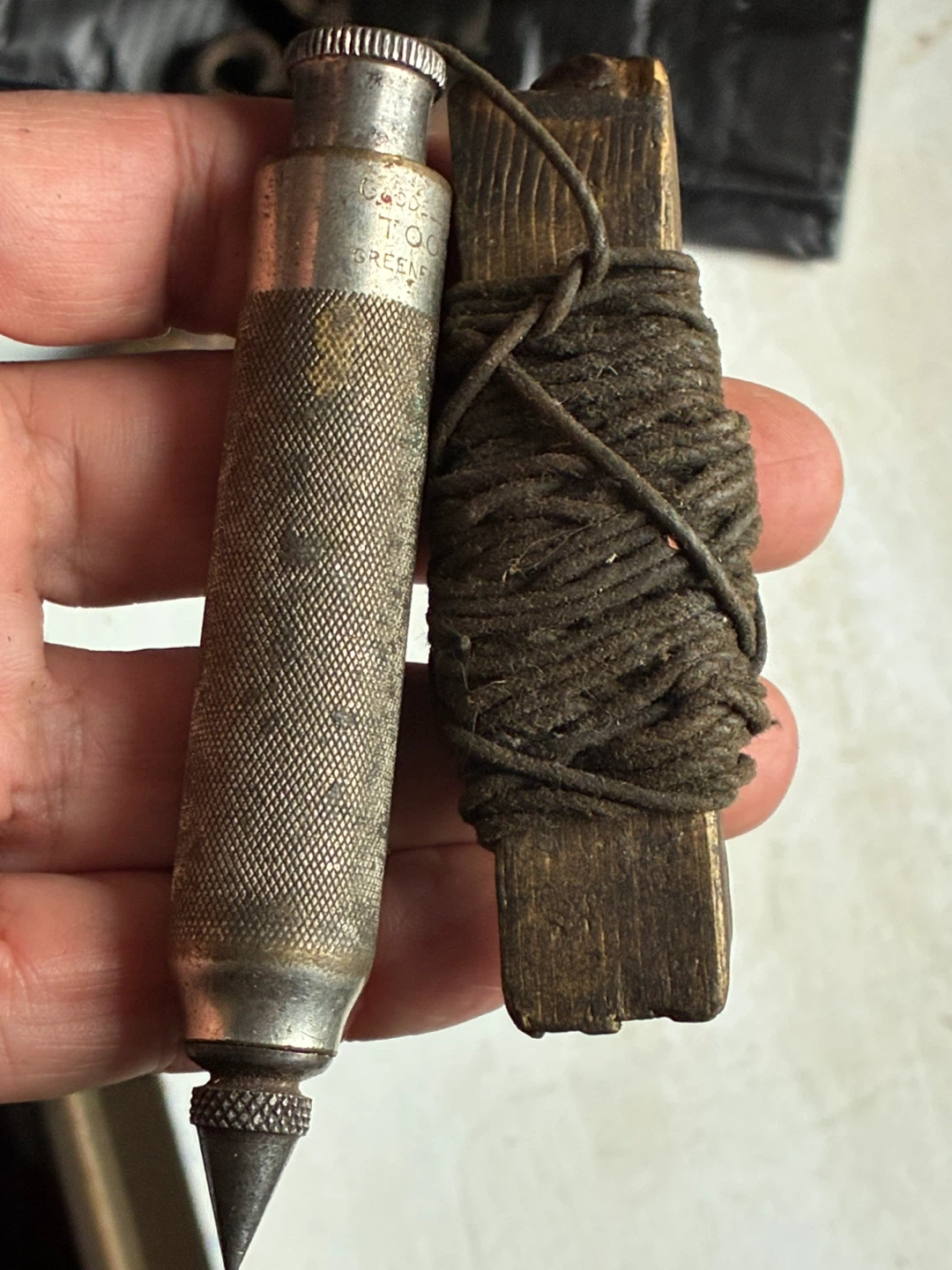 Antique vintage Metalworking Tool  Steel Centre Prick Punch - photo 2