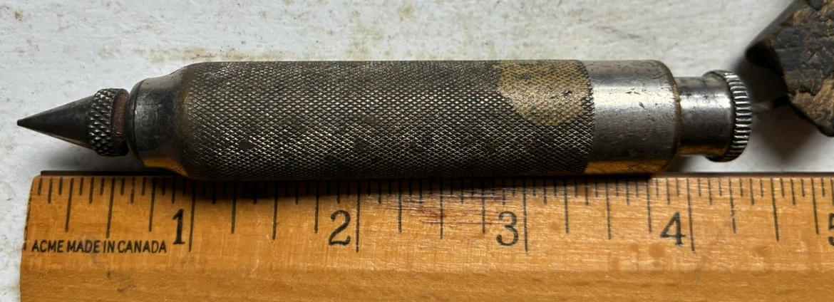 Antique vintage Metalworking Tool  Steel Centre Prick Punch - photo 5