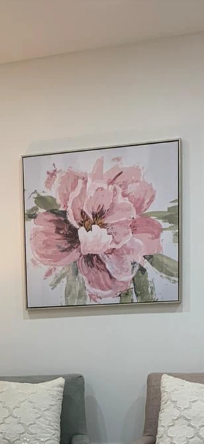 Pink Floral Canvas Wall Art