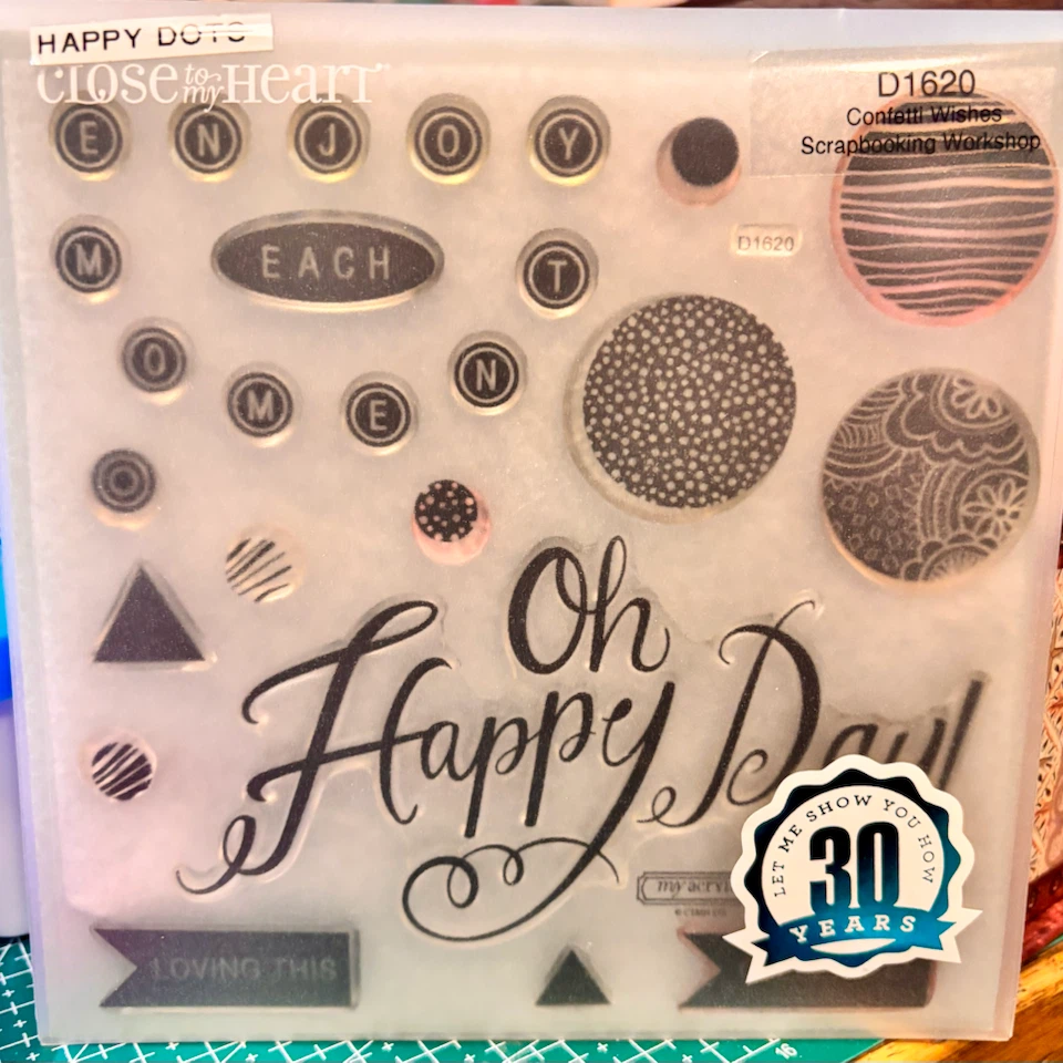 Close to My Heart Happy Dots D1620 Stamp Set