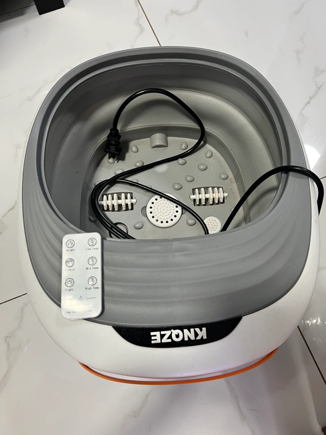 KNOZE Collapsible Foot Spa Massager with Remote