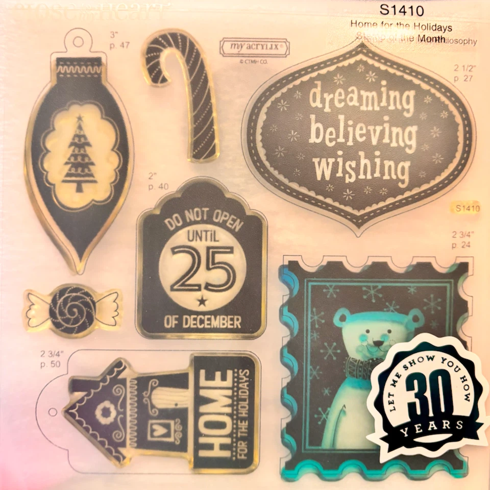 My AcrYLIX Home for the Holidays Stamp Set S1410