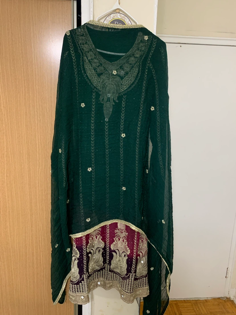 Green Embellished Salwar Kameez - photo 2