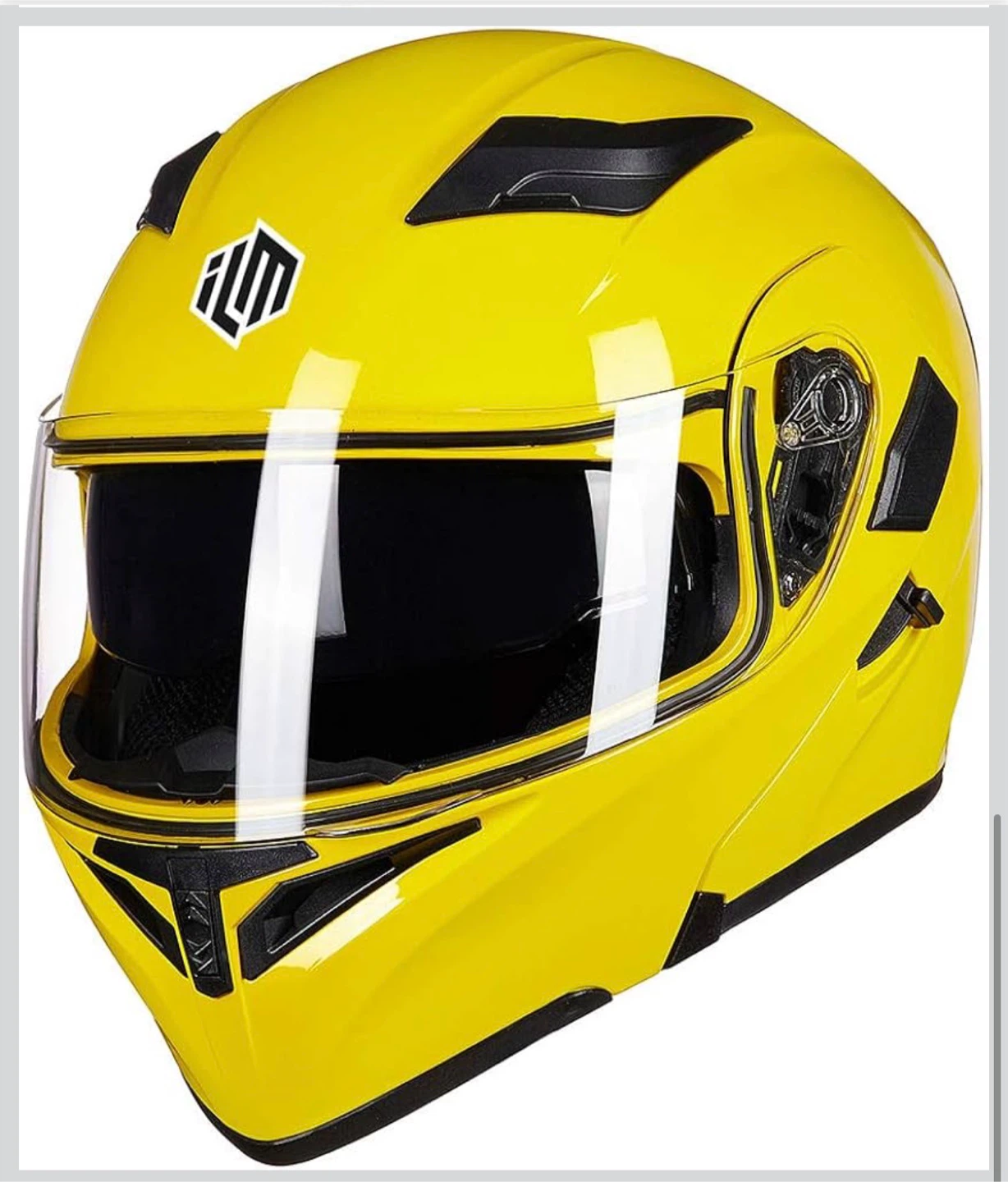 Brand new ILM Yellow Motorcycle Helmet - photo 3