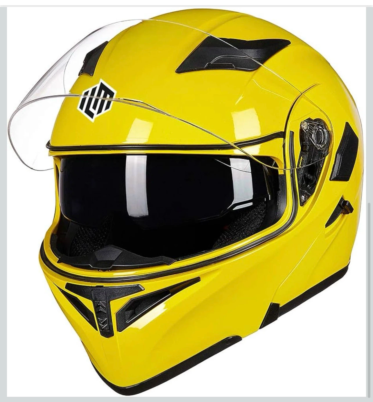 Brand new ILM Yellow Motorcycle Helmet - photo 4