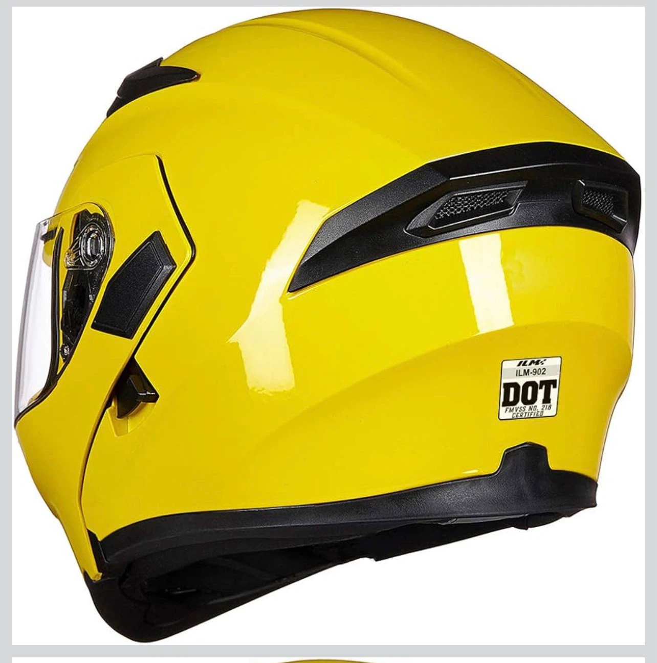 Brand new ILM Yellow Motorcycle Helmet - photo 5