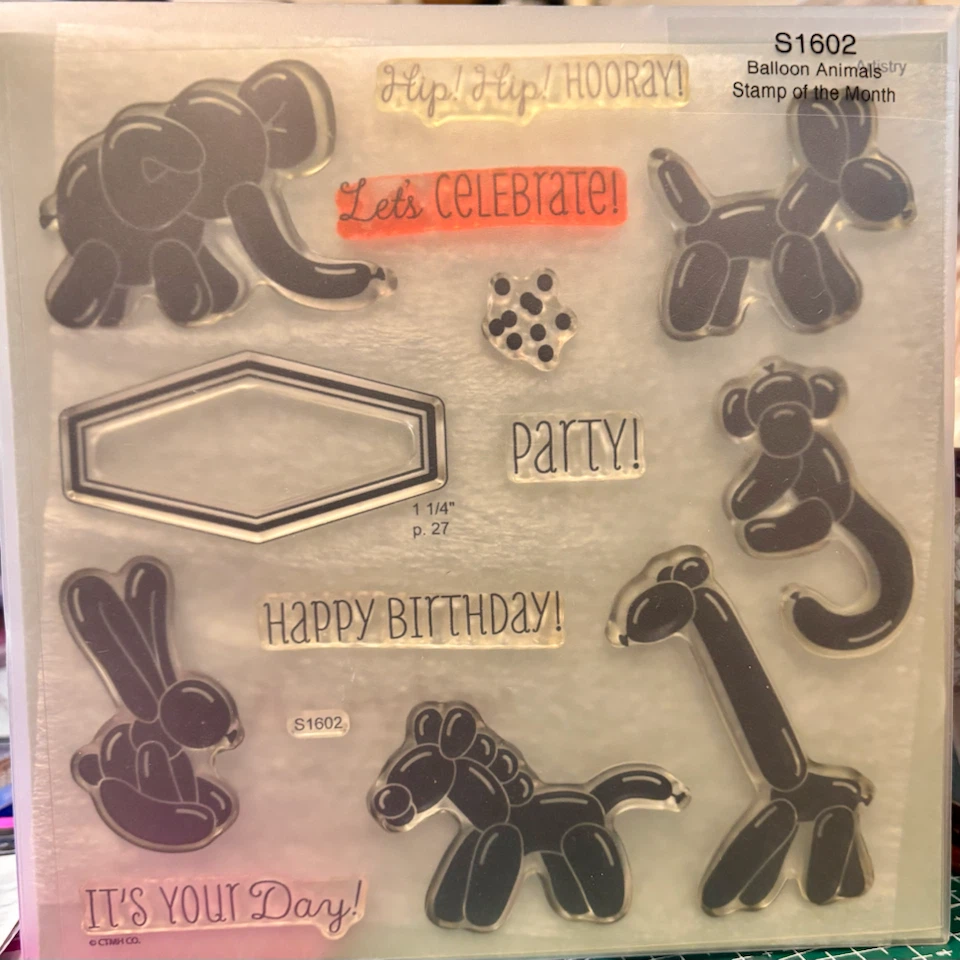 Clear Stamps - Balloon Animals - Stamp of the Month S1602