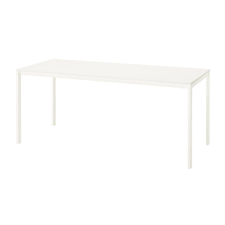 IKEA SANDSBERG white table + 4 black chairs
