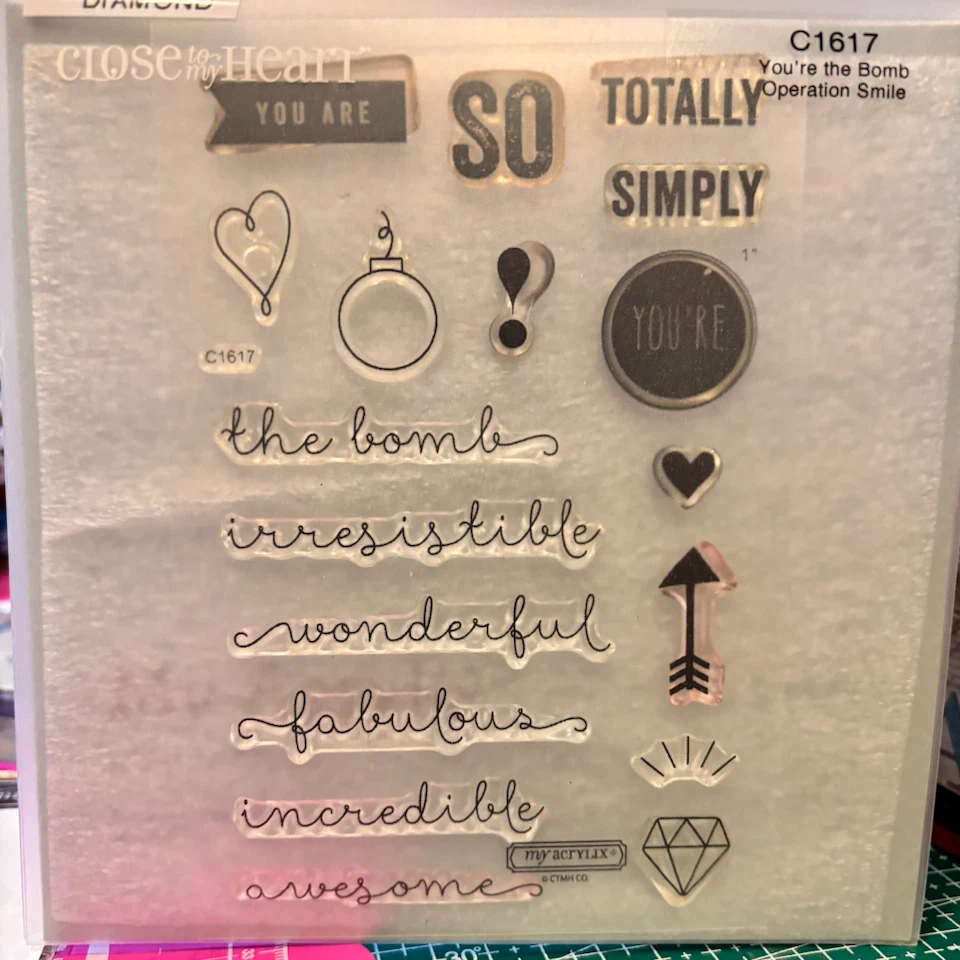 CTMH Clear Stamp Set - You're the Bomb Operation Smile