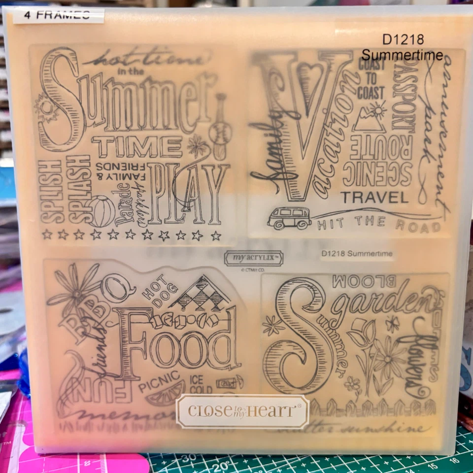 CTMH D1218 Summertime Acrylic Stamp Set