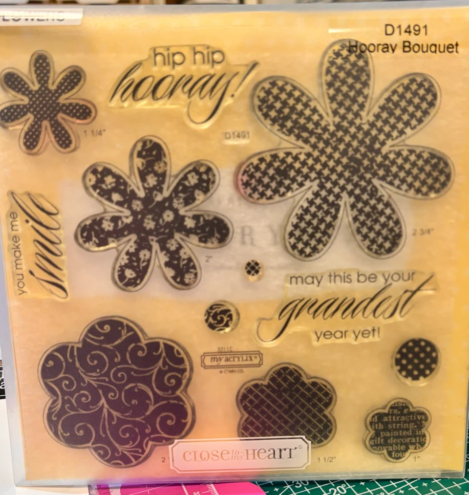 Close to My Heart Hooray Bouquet Stamp Set D1491