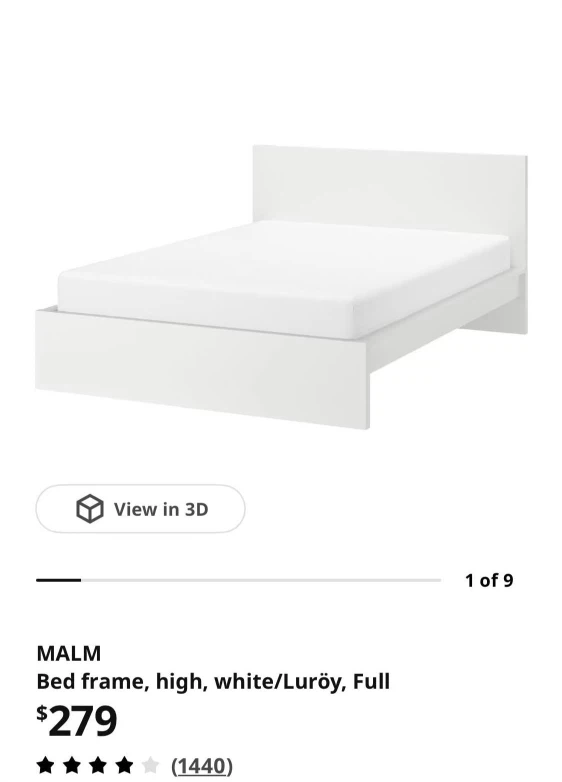 IKEA MALM High Bed Frame with Drawers - photo 3