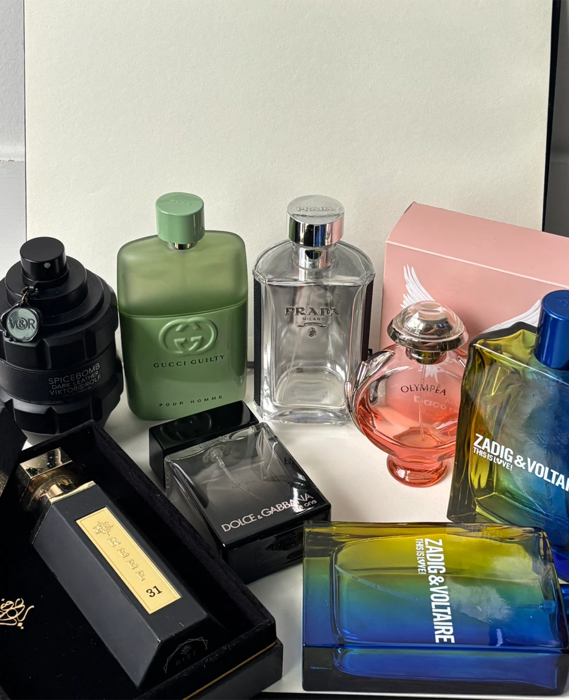 Empty Designer Perfume Bottles – Gucci, Prada, D&G & More ✨